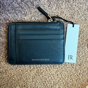 Banana republic black card holder wallet